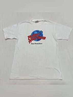 Vintage 90s Single Stitch Tee Planet Hollywood San Francisco Classic Logo Medium